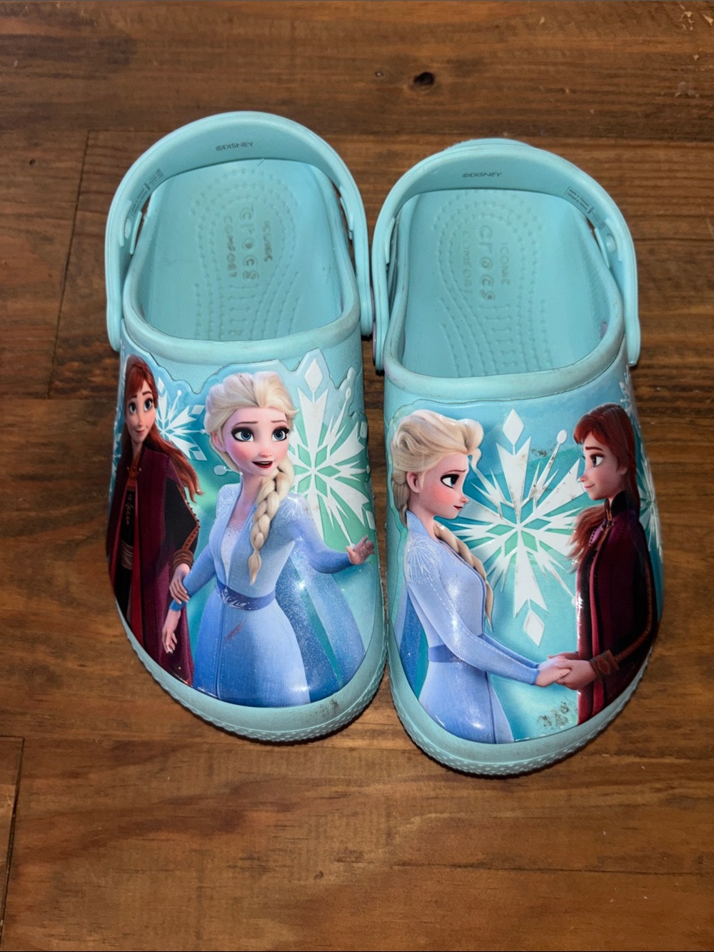 CROCS Light Blue Frozen Elsa & Anna Kids Clogs